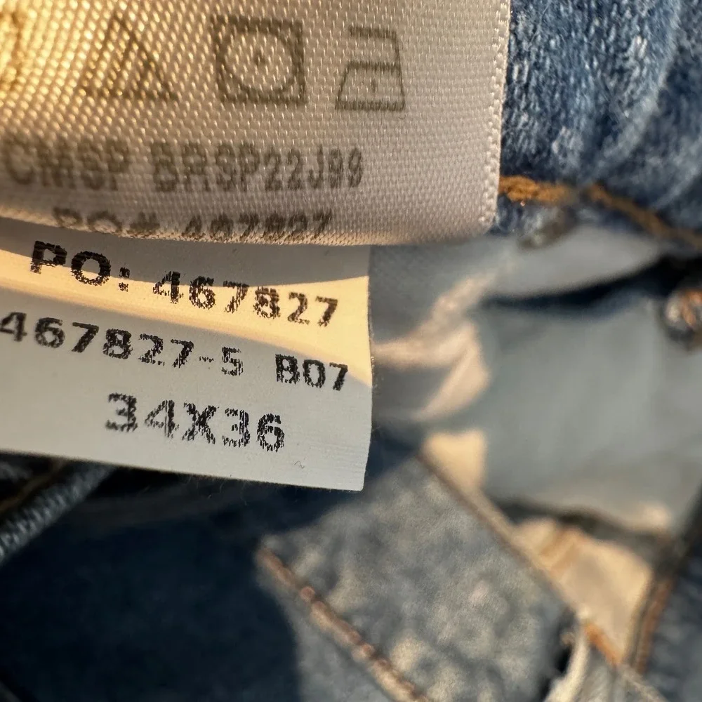 Blue Ranchwear Bronc Rider Straight Jeans Men 34X36 Light Wash Western Rodeo NEW